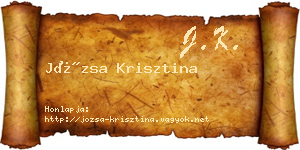 Józsa Krisztina névjegykártya