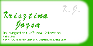 krisztina jozsa business card